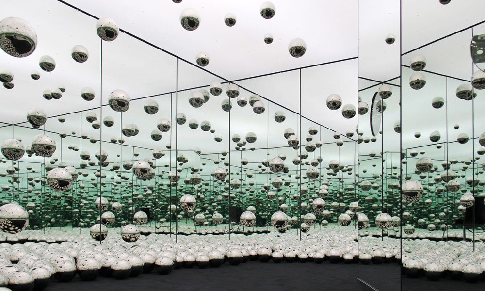 Infinity Room with Hanging Metal Balls