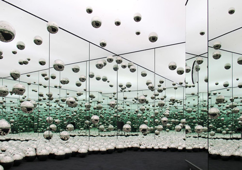 Infinity Room with Hanging Metal Balls